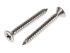 RS PRO Plain Stainless Steel Countersunk Head Self Tapping Screw, N°10 x 1.1/2in Long 38mm Long
