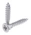 RS PRO Pozidriv Countersunk Stainless Steel Wood Screw, A2 304, 4mm Thread, 25mm Length