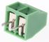 Borne para PCB Macho Phoenix Contact de 2 vías , paso 3.5mm, 13.5A, de color Verde, montaje Montaje en orificio
