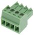 Phoenix Contact 3.5mm Pitch 4 Way Pluggable Terminal Block, Plug, Cable Mount, Screw Termination