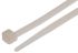 RS PRO Cable Tie, 385mm x 4.8 mm, Natural Nylon, Pk-100