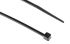 RS PRO Cable Tie, Heat Stabilised, 203mm x 2.5 mm, Black Nylon, Pk-100