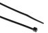 RS PRO Cable Tie, Heat Stabilised, 142mm x 2.5 mm, Black Nylon, Pk-100