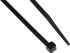 RS PRO Cable Tie, Heat Stabilised, 180mm x 3.6 mm, Black Nylon, Pk-100