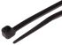 RS PRO Cable Tie, Heat Stabilised, 265mm x 3.6 mm, Black Nylon, Pk-100