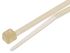 RS PRO Cable Tie, Heat Stabilised, 142mm x 2.5 mm, Natural Nylon, Pk-100