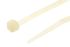 RS PRO Cable Tie, Heat Stabilised, 180mm x 3.6 mm, Natural Nylon, Pk-100