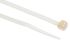RS PRO Cable Tie, Heat Stabilised, 265mm x 3.6 mm, Natural Nylon, Pk-100