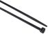 RS PRO Cable Tie, 368mm x 4.8 mm, Black Nylon, Pk-1000