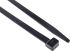 RS PRO Cable Tie, 610mm x 9 mm, Black Nylon, Pk-100