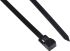 RS PRO Cable Tie, Releasable, 300mm x 4.5 mm, Black Nylon, Pk-100