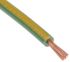 RS PRO Green/Yellow 1 mm² Hook Up Wire, 18 AWG, 32/0.2 mm, 100m, PVC Insulation