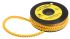 RS PRO Slide On Cable Markers, Black on Yellow, Pre-printed "3", 3 → 4.2mm Cable