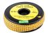 RS PRO Slide On Cable Markers, Black on Yellow, Pre-printed "P", 3 → 4.2mm Cable