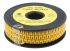 RS PRO Slide On Cable Markers, Black on Yellow, Pre-printed "9", 3.6 → 7.4mm Cable