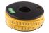 RS PRO Slide On Cable Markers, Black on Yellow, Pre-printed "1", 3.5 → 7mm Cable