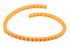 RS PRO Snap On Cable Markers, Black on Orange, Pre-printed "2", 3 → 3.4mm Cable