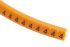 RS PRO Snap On Cable Markers, Black on Orange, Pre-printed "4", 4 → 5mm Cable