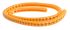 RS PRO Snap On Cable Markers, Black on Orange, Pre-printed "5", 4 → 5mm Cable