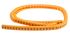 RS PRO Snap On Cable Markers, Black on Orange, Pre-printed "8", 4 → 5mm Cable