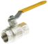 RS PRO Nickel Plated Brass Full Bore, 2 Way, Ball Valve, BSPT 3/4in, 40bar Operating Pressure