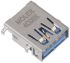 Conector USB Molex 48394-0003, Hembra, , 1 puerto puertos, Ángulo de 90° , Montaje en orificio pasante, Versión 3.0,