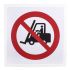 Znak zakazu Winyl Czarny/czerwony/biały Zakaz wjazdu wózków widłowych, Brak Tak Etykieta