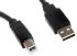 Cable USB 2.0 Roline, con A. USB B Macho, con B. USB A Macho, long. 1.8m, color Negro