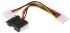 Roline Female SATA to Male 4 Pin HDD x 3 200mm SATA Cable