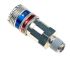 CEJN Brass, Steel Male Pneumatic Quick Connect Coupling, R 1/4 Male Threaded