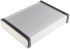 Hammond 1455 Series Silver Aluminium Enclosure, IP54, Black Lid, 160 x 125 x 31mm