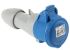 Legrand, P17 Tempra Pro IP44 Blue Cable Mount 2P+E Industrial Power Socket, Rated At 16A, 230 V