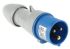Legrand, P17 Tempra Pro IP44 Blue Cable Mount 2P + E Industrial Power Plug, Rated At 16A, 230 V