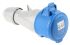 Legrand, P17 Tempra Pro IP44 Blue Cable Mount 2P+E Industrial Power Socket, Rated At 32A, 230 V
