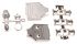 MH Connectors MHEE Series Zinc D Sub Backshell, 9 Way, Strain Relief