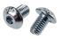 RS PRO Bright Zinc Plated Steel Hex Socket Button Screw, ISO 7380, M5 x 8mm
