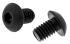 RS PRO Black, Self-Colour Steel Hex Socket Button Screw, ISO 7380, M4 x 6mm