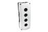 Lovato Grey Plastic Platinum Push Button Enclosure - 4 Hole 22mm Diameter