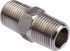 RS PRO Stainless Steel Pipe Fitting, Straight Hexagon Nipple Joint, Male R 1/2in x Male R 1/2in
