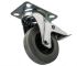 RS PRO Braked Swivel Castor Wheel, 70kg Capacity, 100mm Wheel