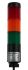 Werma Kompakt 37 Signal Tower With Buzzer, 24 V, 3 Light Elements, Red/Green/Yellow, Base Mount, Tube