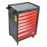 RS PRO 7 drawer Steel WheeledTool Chest, 975mm x 450mm x 710mm