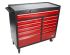 RS PRO 11 drawer Steel Wheeled Tool Chest, 985mm x 450mm x 1085mm