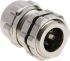 RS PRO Metallic Nickel Plated Brass Cable Gland, M16 Thread, 4mm Min, 8mm Max, IP68