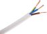 RS PRO 2 Core Power Cable, 0.75 mm², 100m, White, Fire Performance, 500 V