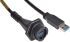 Cable USB 3.0 Molex, con A. USB A (montable) Hembra, con B. USB A Macho, long. 800mm, color Negro