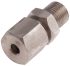 RS PRO, 1/8 BSP Compression Fitting for Use with Thermocouple or PRT Probe, 4mm Probe, RoHS Compliant Standard