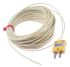 RS PRO Type K Exposed Junction Thermocouple 10m Length, 1/0.3mm Diameter → +350°C