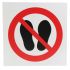 RS PRO 请勿走动或站在此处标志, 禁止标志, 非自粘式, 塑料制, 200 mm高 x 200mm宽