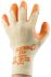 Showa Orange General Purpose Work Gloves, Size 9, Large, Cotton Lining, Latex Coating